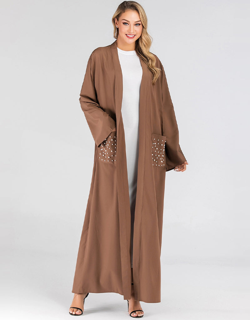 Pearl Open Abaya - Elegant and Stylish Islamic Clothing for Women | Rosama  Fashion