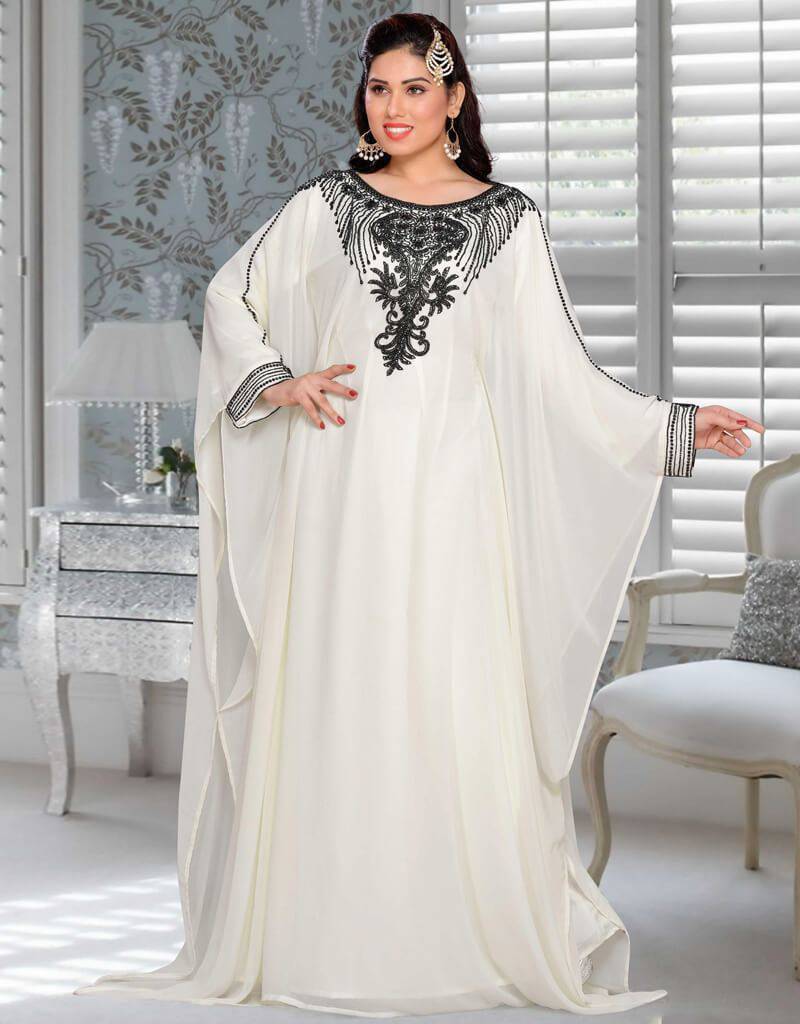 Beautiful Farasha With Embroidered Kaftan Black Color, Farasha Style ...