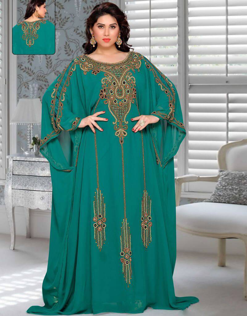 Farasha Style Kaftan With Different sleeve Farasha Style, Georgette ...