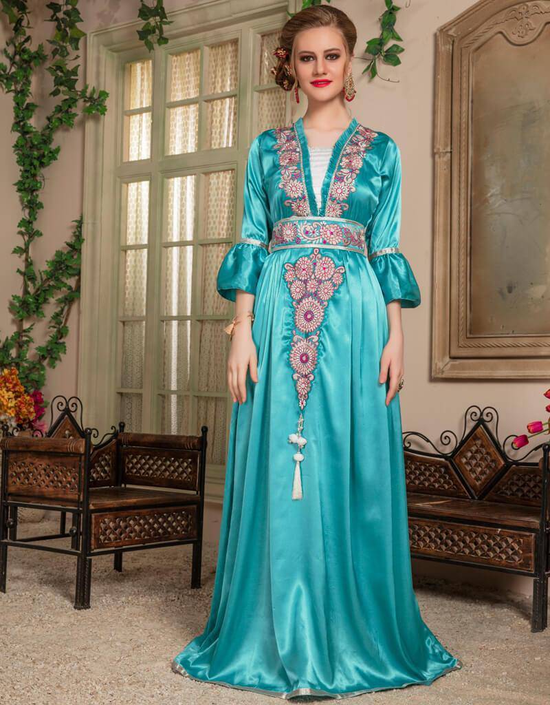 Moroccan Style Caftan With Multi Establishment Zdone Moroccan